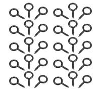 Mikikit 30 Pezzi Ganci ad Occhiello in Ferro Nero Auto-filettanti, Resistenti e Facili da Installare per Uso Interno, come Ganci per Soffitto e Decorazioni