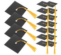 Mikikit 30 Pezzi Mini Cappelli Laurea per Cupcake e Bottiglie Decorazioni Eleganti per Festa Diploma Toppers Laureando Nero per Dolci e Bottiglie Addobbi Raffinati per Celebrazioni