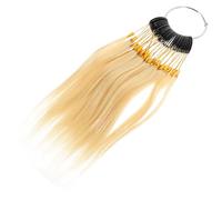Mikikit 30 Pezzi Serie Campioni Colore dei Chioma in Vero Capello, Anelli per Test Colore, Tabella Colori per Salone e Hairstyling