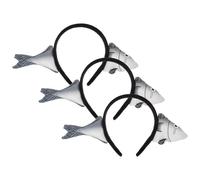 Mikikit 3pezzi Cerchietto Forma di Pesce Salato per Streaming Live Fascia per Capelli Tema Animale Marino per Donne Accessorio per Costumi da Festa in Maschera e Lavaggio