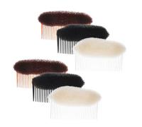 Mikikit 3pezzi Cuscinetto per Capelli per Volume Base Clip per Donne Strumento per Acconciature Volumizzanti Pettine Invisibile per Capelli Finti per Creatore di Chignon