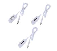 Mikikit 3pezzi Hub Multi-funzione Estensione Caricatore Multi-port Per Dispositivi Usb Design Compatto e Leggero Soluzione Pratica Per Ufficio e Casa Bianco