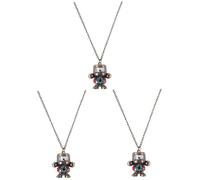 Mikikit 3pezzi Orologio Tasca Multi Funzione Con Design Collana Orologio Robot Compass Accessorio Pratico e Creativo Per Ogni Occasione