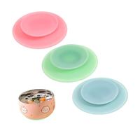 Mikikit 3pezzi Ventosa Per Piatti e Ciotole in Silicone Supporto Per Stoviglie Per Anziani e Ragazzo Ragazza Ragazza Ventose Riutilizzabili Che Impediscono Scivolamento Caduta Adatte Quals