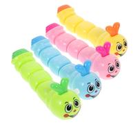 Mikikit 4 Giocattoli Meccanici Carica Bruchi per Design Simpatico e Durevole in ABS Stimola Coordinazione e per Ragazzi e Ragazze Colore Casuale Colore Casuale