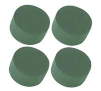 Mikikit 4 Pezzi 4 Pezzi Basi Floreali Rotonde in Fango Assorbente per Fiori, Blocchi Floreali Piccoli in Schiuma ad Alta Densità per Composizioni Fai da Te, Accessori Leggeri per