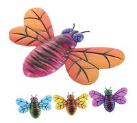 Mikikit 4 Pezzi Ciondolo Ape in Ferro Giardino Arredamento da Parete di Api Ornamento Arredamento delle Api Accessori per Api Decorazioni di Api Decorazione Arte Molto Bee Metallo