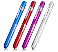 Mikikit 4 Pz lampada light dottore nurse infermiera illuminae strenne infermieri scrub torce elettriche LED lumen penna luminosa medica per medici luci della penna Lega di alluminio