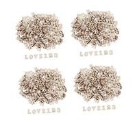 Mikikit 4 Set E Legno Naturale Per Diy Decorazioni Personalizzate E Apprendimento Precoce Alfabeti Piccoli Resistenti Per Progetti Creativi E Educativi 200 Pezzi*4