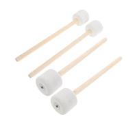 Mikikit 4pezzi Battente Per Grancassa in Legno Con Testa in Feltro Accessorio Per Percussioni Per Bande Musicali e Orchestre Per Pratica e Performance