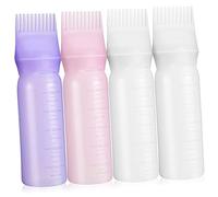 Mikikit 4Pezzi Bottiglie Applicatore Pettine per per Colorazione Facili Usare per Salone e Domestico per Sbiancanti
