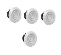 Mikikit 4pezzi Copertura Rotonda Per Ventilazione Plastica Ventola Di Sfiato Per Soffitto e Ufficio Design Resistente Per Flusso Aria Ottimale Ømm