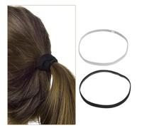 Mikikit 4pezzi Fascia Elastica per Yoga Cercechio per Capelli Fascia Sportiva Grigio e Nero Due