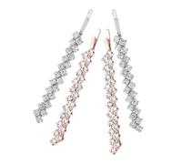 Mikikit 4pezzi Forcine Per Capelli Strass in Metallo Decorative Glitter Fermagli Per Frangia Color Argento Rosa e Oro Accessori Per Donne e Ragazze