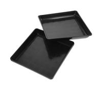 Mikikit 4pezzi Sottovaso in Plastica per Piante Sottovasi Rettangolari Vaschette Raccogligocce per Vasi Realizzati in Pp per Prevenire Perdite Mantenere Puliti Pavimento e Scrivania
