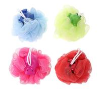 Mikikit 4pezzi Spugna da Bagno per Ragazzo Ragazza Spazzola Rete per Corpo Spugna da Doccia per Ragazzo Ragazza Accessori da Bagno in Forme di Animali