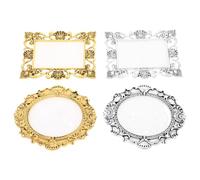 Mikikit 4pezzi Tavolozza Per Miscelare Colori Unghie Espositore Nail Art Strumento Manicure Supporto Foto Design Vintage Antiscivolo