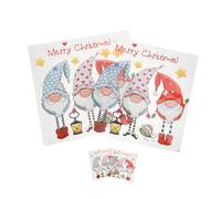 Mikikit 4pezzi Toppe Termoadesive Forma di Folletto Figurine Svedesi Decorazioni Natalizie per Abiti Adesivi Termoadesivi