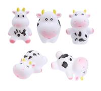 Mikikit 5 Giocattoli da Bagno Resin Cow Doll Suono Squeeze Giochi per Bagnetto per e Colorati per Divertimento