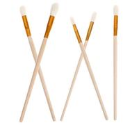 Mikikit 5 Pezzi Pennello per Impollinazione in Legno e Lana per Ortaggi e Frutta, Strumento Manuale per Giardinaggio Domestico e Piante da Frutto
