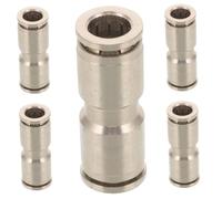Mikikit 5 pezzi Raccordo Rapido per Tubo Aria in Rame Adattatori Maschio Maschio Fittings Push To Connect per Installazioni Sicure e
