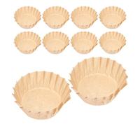 Mikikit 50 Pezzi Carta da Forno Usa e Getta Rotonda 4 Pollici per Friggitrice ad Aria Microonde Forno Pirottini Antiaderenti per Muffin Cheesecake Inserti di Carta Resistenti al Calore