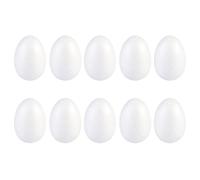 Mikikit 50 Pezzi Uova di Schiuma Bianche a Forma di Uovo per Progetti Creativi di Pasqua, Resistenti e Facili da Decorare per attività DIY
