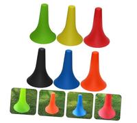 Mikikit 6 Coni da Calcio Allenamento in Plastica Colorati Resistenti Sicuri e Facili da Vedere per Esercizi di Coordinazione e