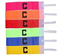 Mikikit 6 Fasce da Capitano Regolabili Elastiche per Calcio Fascia da Braccio Sportiva per e Adulti Distintivo da Capitano per Allenamenti e Partite di Squadra All’Aperto