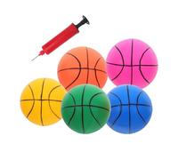 Mikikit 6 Mini Palloni da Basket Gonfiabili in PVC da 5 Pollici Set da 6 Pezzi Pompa Palloni Morbidi per Giocattoli Sportivi per Feste di Compleanno e Giochi al Coperto