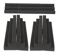 Mikikit 6 Pannelli Fonoassorbenti Antifiamma Per Ktv Trappole Per Bassi Angolari in Schiuma Acustica 7.5x7.5x30cm Pannelli Acustici Per Home Theater e Studi Musicali Facili Da Installare e Leggeri