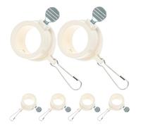 Mikikit 6 Pezzi Anello Girevole per Bandiera da 1 Pollice Clip a Sgancio Rapido, Resistente alle Intemperie, in Pvc e Metallo, per Luoghi Pubblici e Commerciali