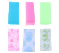 Mikikit 6 pezzi Asciugamani Bagno Nylon per Esfoliazione e Schiena Lunga Striscia Doppia Faccia Rimuove Morta e Favorisce Circolazione Adatti La Famiglia