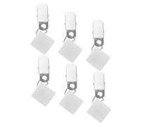 Mikikit 6 Pezzi Fermatovaglie con Peso Pietra Delicata e Clip Metallo Fermatovaglia Antivento per da Picnic Giardino Facili da Usare e Resistenti
