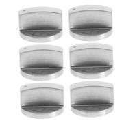 Mikikit 6 Pezzi Interruttore Fornello a Gas Manopole Di Controllo Della Stufa Elettrica Parti Della Stufa Manopole Dei Bruciatori in Acciaio Inox Acciaio Inossidabile Silver