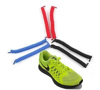 Mikikit 6 pezzi Lacci Elasticizzati Molla Stringhe Colorate per Sneakers Casual Adulti Elasticità Resistente e Blu