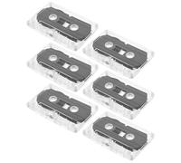 Mikikit 6 Pezzi Nastri Audio Cassette Vuote da 60 Minuti, Registrabili in Plastica Nera, Resistenti e Grande Capacità per Registrazione di Musica