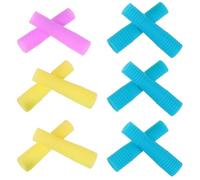 Mikikit 6paia Silicone Manico Antiscivolo per Forbici Cuticole Pratico Copri Manico per Strumenti Manicure Compatibile con Tagliacuticole e Tagliapietre Protezione Colore Colore Casuale