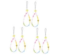 Mikikit 6pezzi Ciondoli Per Telefono Colorati Perline Accessori Creativi Per Ragazze Decorativi Per Smartphone Fotocamere e Borse e Farfalle