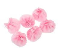 Mikikit 6pezzi Piumini per Cipria in Polvere Libera per Applicazione Trucco Viso con Nastro per Fondotinta Morbidi e Adatti Tutti gli Scenari di Trucco
