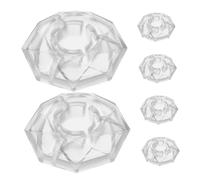 Mikikit 6pezzi Tappi in Plastica Trasparenti Per Pedale Fungo Per Chitarra Accessori Di Ricambio Per Interruttore Pedale Parti Per Pedali Effetti Per Chitarra