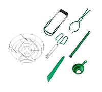Mikikit 7 Pezzi Kit per Inscatolamento con Sollevatore Barattoli Imbuto per Conserve e Pinze Resistenti al Calore per Preparazione Marmellate Fatte in Casa e Uso Domestico