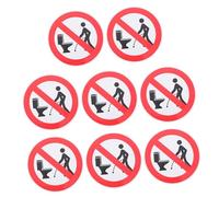 Mikikit 8 pezzi Adesivi per Allenamento Al Bagno Stickers per Promuovere Uso Corretto Del Wc Messaggi Chiari per Rispetto Della Pulizia e Della Civiltà nel Bagno Pubblico Realizzati
