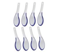 Mikikit 8 pezzi Cucchiai da Zuppa in Blu Cucchiai da Minestra e Versatili Accessori Alimentari Eleganti e Resistenti