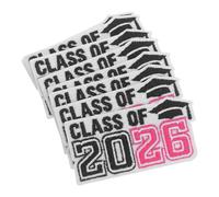 Mikikit 8 Pezzi Ricamo per Laurea 2026 Adesivo Termico in Poliestere, per Scarpe e Accessori, per Progetti Creativi e Stagione di Maturità