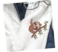 Mikikit 8 pezzi Toppe Termoadesive Ricamate Bradipo Patch Adesive per Giacche Cappelli Zaini Decorazioni Cucito Fai da Te