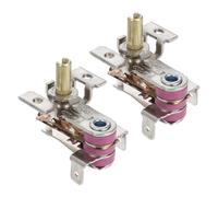 Mikikit Accessori per Controllo Temperatura Riscaldatore Elettrico 2 Pezzi, Termostato Regolabile per Controllo Termostato ad Alta Efficienza, Ricambi per Regolatore Colore Casuale