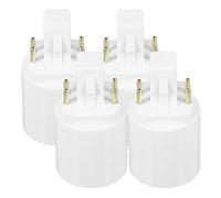 Mikikit Adattatore per Lampadine G24Q a E27 4 Pin Set da 4 in Materiale Ignifugo per Uso Domestico e Ufficio