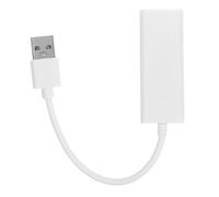 Mikikit Adattatore Usb 2.0 Gigabit Ethernet Rj45 Senza Driver, Scheda Di Rete Usb 1000m, Compatibile Laptop e Pc, Plug-and-play Bianco Per Connessioni Cablate Alta Velocità