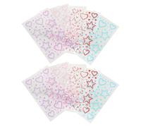 Mikikit Adesivi per Unghie Perle e Strass a Forma di Cuore e Stella 3D Gioielli Autoadesivi per Viso Corpo e Chioma Set da 10 Pezzi per Decorazioni Trucco e Artigianato Festival